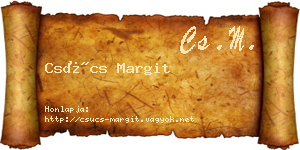 Csúcs Margit névjegykártya